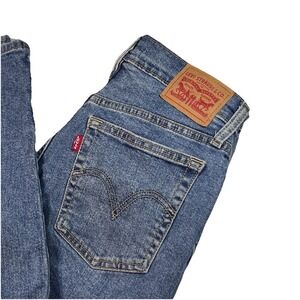 Levis Jeans‎ Women 27x28 Blue Wedgie Straight Button Fly High Rise Pants